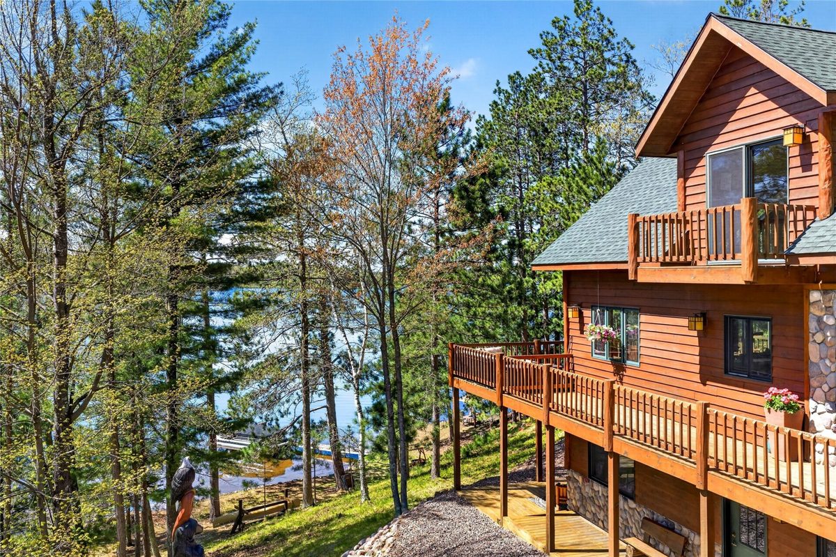 48515 N Stone Road, Barnes WI 54873 - lakeside deck view