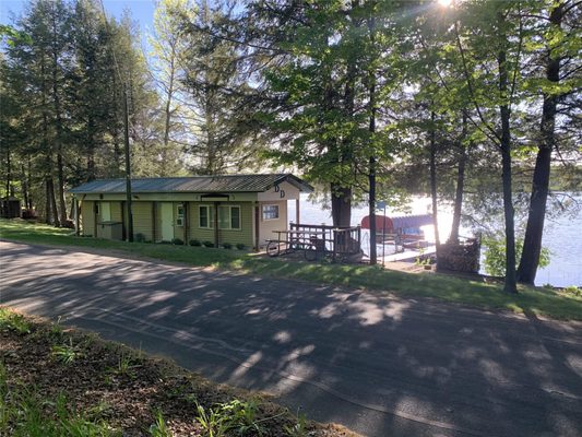 11587 Butternut Lake Road, Butternut WI 54514 - lakefront cabin exterior and driveway