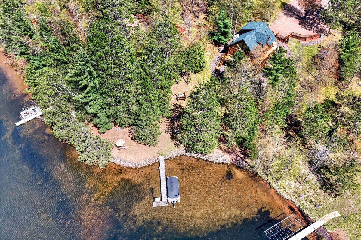 48515 N Stone Road, Barnes WI 54873 - aerial overhead shoreline