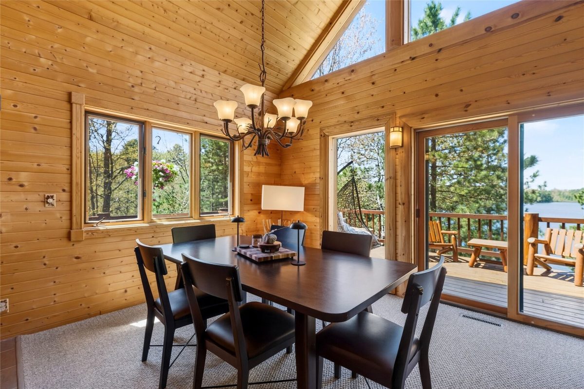 48515 N Stone Road, Barnes WI 54873 - dining area with lake view
