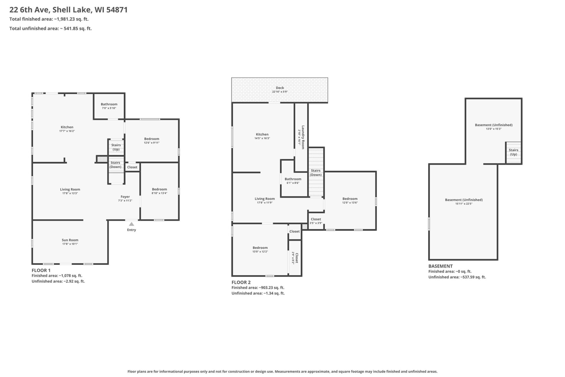 Residential at 22 6th Avenue, Shell Lake, WI 54871 — photo 4